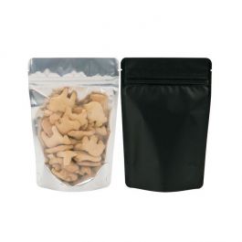 Stazakken Transparant/Zwart 13x8x20,5cm | 113 gram (100 stuks) [ZBGB3]