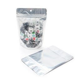 Stazakken Transparant/Zwart 12x7,5x18,5cm | 114 gram met rond ophanggat (100 stuks) [ZBGB46H]