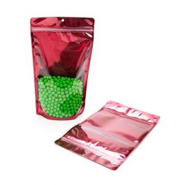 Stazakken Transparant/Rood 17,1x8,9x28,6cm | 340 gram (100 stuks) [ZBGB4RD]