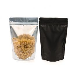 Stazakken Transparant/Zwart 12x7,5x18,5cm | 114 gram (100 stuks) [ZBGB46]