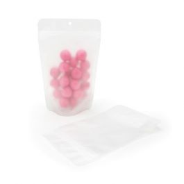 Stazakken Mat Frosted 13x7,9x20,6cm met rond ophanggat (100 stuks) [ZBGF3H]