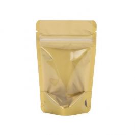 Stazakken Transparant/Goud 8x5x13cm | 28 gram (100 stuks) [ZBGGC1]