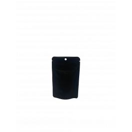Doypack noir mat 7.9 x 5.1 x 13 cm (28 g) Trou Suspension Rond (100 Pièces) [ZBGM1MBH]