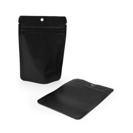 Doypack noir mat, 10.2 x 6 x 15.2 cm (57 g) Trou Suspension Rond (100 Pieces) [ZBGM2MBH]