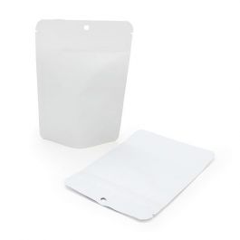 Doypack Blanc Mat, 10.2 x 6 x 15.2 cm (57 g) Trou Suspension Rond (100 Pieces) [ZBGM2MWH]