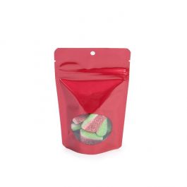 Stazakken Rood Met Ovaal Venster 10,2x6x15,2cm Met Ophanggat (100 Stuks) [ZBGO2RH]