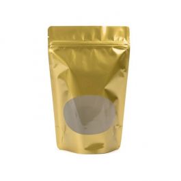 Stazakken Goud met ovaal Venster 15x9x23,2cm | 312 gram (100 stuks) [ZBGO7G]