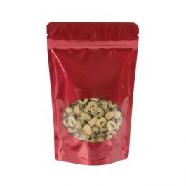 Stazakken Rood met ovaal Venster 15x9x23,2cm | 312 gram (100 stuks) [ZBGO7R]