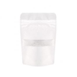 Sac en papier de riz blanc, 10.2x6x15.2cm (Dimensions extérieures) (100 Pieces) [ZBGR2W]