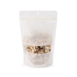 Doypack écologique Papier de Riz blanc avec Fenêtre Rectangulaire, avec Trou de suspension 14,9x8,9x23,2 cm (100 pièces) [ZBGRC7W]