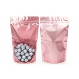 Stazakken Transparant/Rosé Goud 17,1x8,9x28,6cm cm | 340 gram (100 stuks) [ZBGRG4]