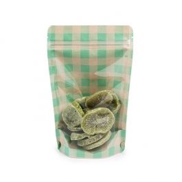 Doypack Transparent/Verte Pastel Plaid 13x7,9x20,6 cm (25 pièces) [ZBGSW3GR]