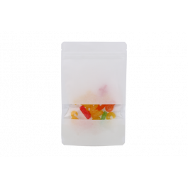 Stazakken Wit Kraft 13x8x20,5cm | 113 gram Met Venster (100 stuks) [ZBGW3WK]