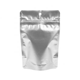 Pochettes Doypack Argent 10,2 x 6 x 15,2 cm avec trou de suspension (100 pièces) [ZBGM2SH]
