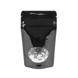 Stazakken Zwart met ovaal Venster 8x5x13cm | 28 gram (100 stuks) [ZBGO1B]