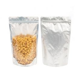 Stazakken Transparant/Zilver 17x9x28,5cm 340 gram (100 stuks) [ZBGS4]