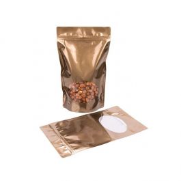 Stazakken Brons met ovaal Venster 17x9x28,5cm | 340 gram (100 stuks) [ZBGO4BZ]