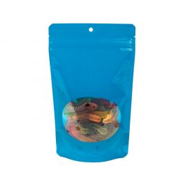 Stazakken Blauw Met Ovaal Venster 13x7,9x20,6cm Met Ophanggat (100 Stuks) [ZBGO3BLH]