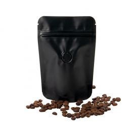 Pochettes Doypack noires 10,2 x 6 x 15,2 cm avec valve (100 pièces) [ZBGM2MBV]