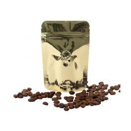 Pochettes Doypack or 10,2 x 6 x 15,2 cm avec valve (100 pièces) [ZBGM2SGV]