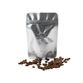 Pochettes Doypack argent 10,2 x 6 x 15,2 cm avec valve (100 pièces) [ZBGM2SV]