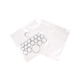 Gripzakken met Ophanggat en Luchtgat 32x32cm Kristalhelder PP 50 Micron (100 stuks) [ZR12HV]