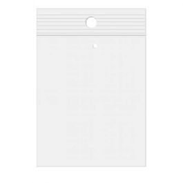 Gripzakken met Ophanggat en Luchtgat 15x23cm Kristalhelder PP 100 Micron (100 stuks) [Z4R69V]